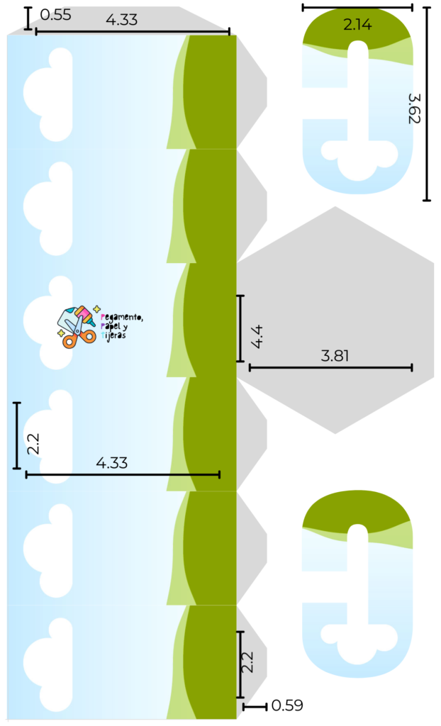 Caja en forma de Taza para el Día de la Mujer medidas taza