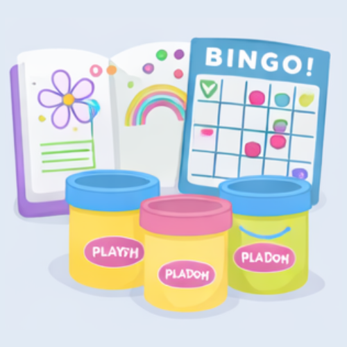 memorama, play doh, mats, llavero, actividades para niños imprimibles